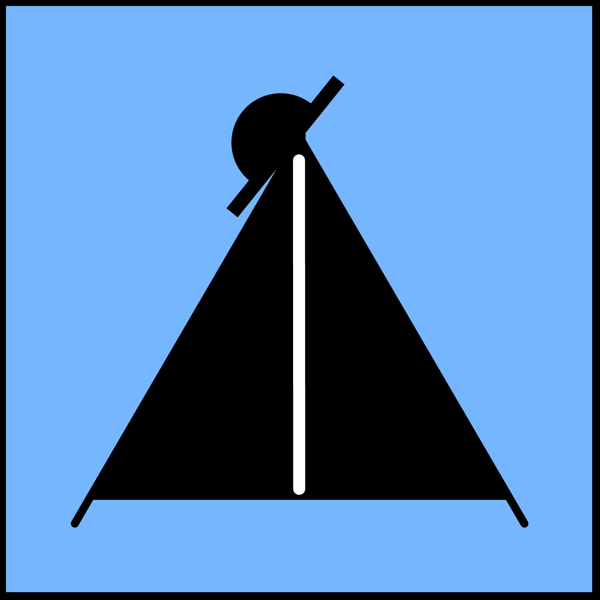 pictogrammes camping tente